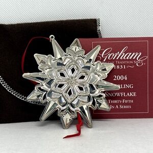 GORHAM sterling silver 2004 snowflake ornament
